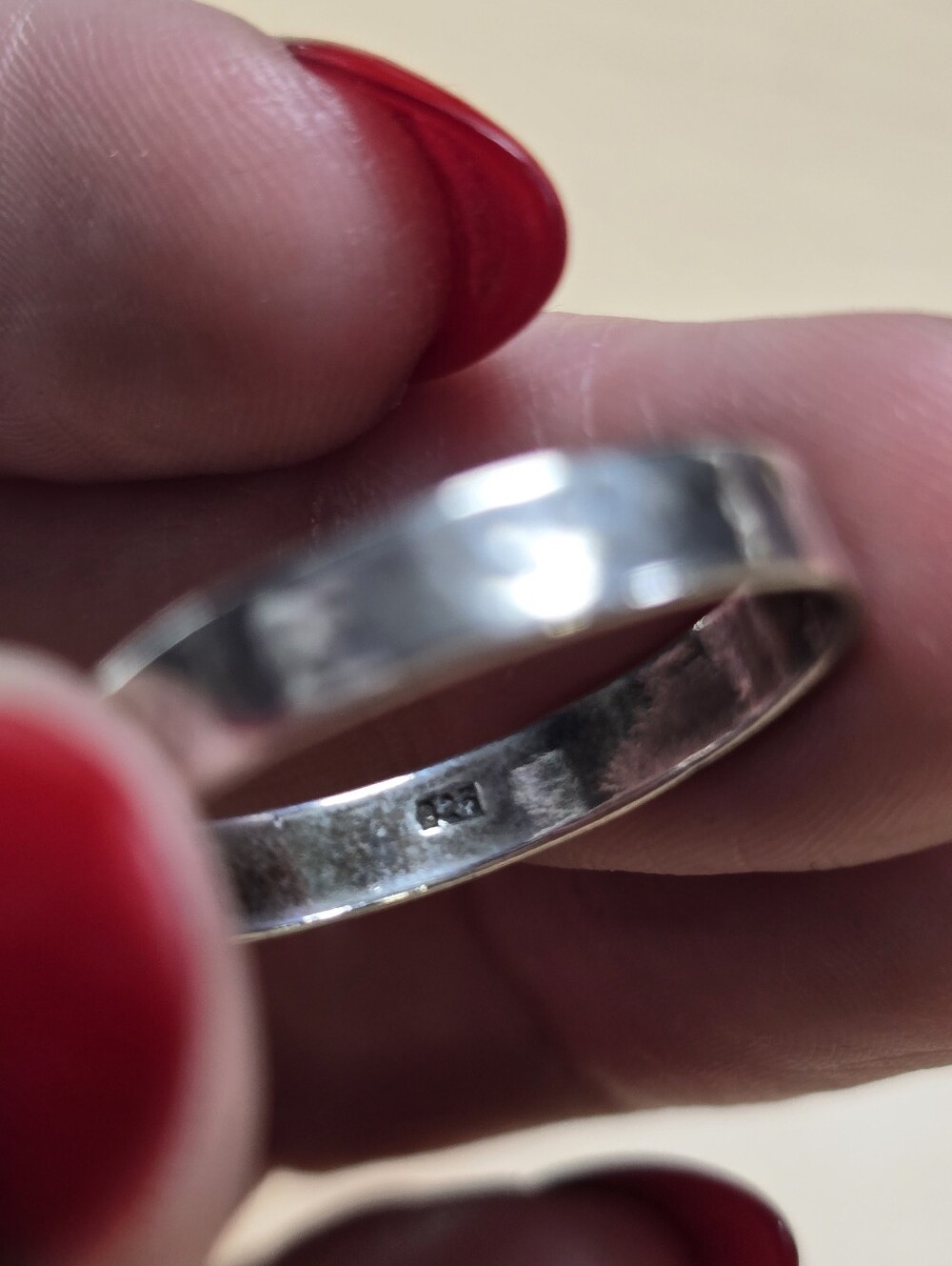 Silpada Sterling Silver Hammered Band Ring Size 10.5-11 - Picture 2 of 6